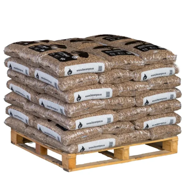 Palet de 42 sacos de 15kg de pellet PIÑONERO